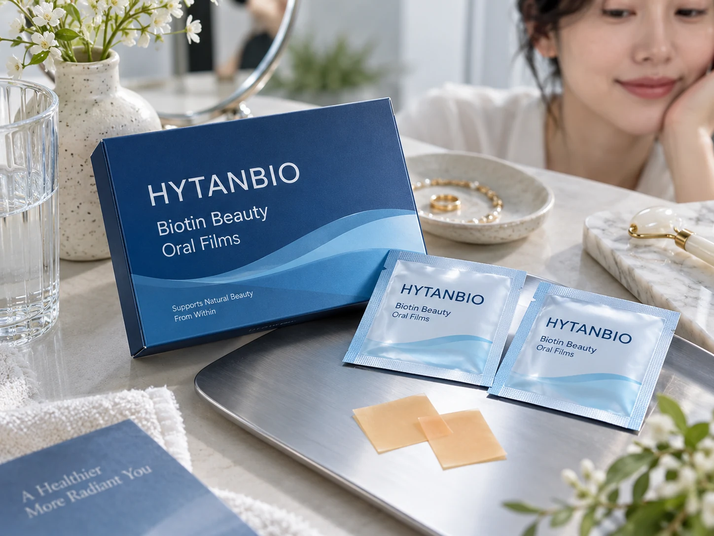 HYTANBIO Biotin Beauty Oral Films thin-film packaging concept