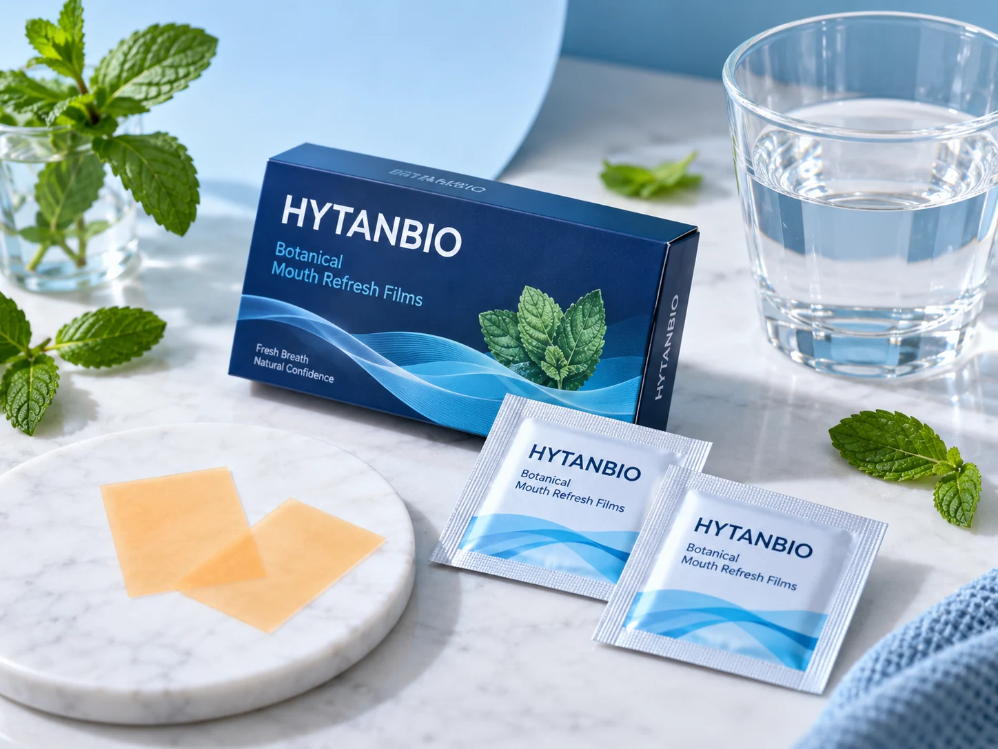 HYTANBIO Botanical Mouth Refresh Films thin-film packaging concept
