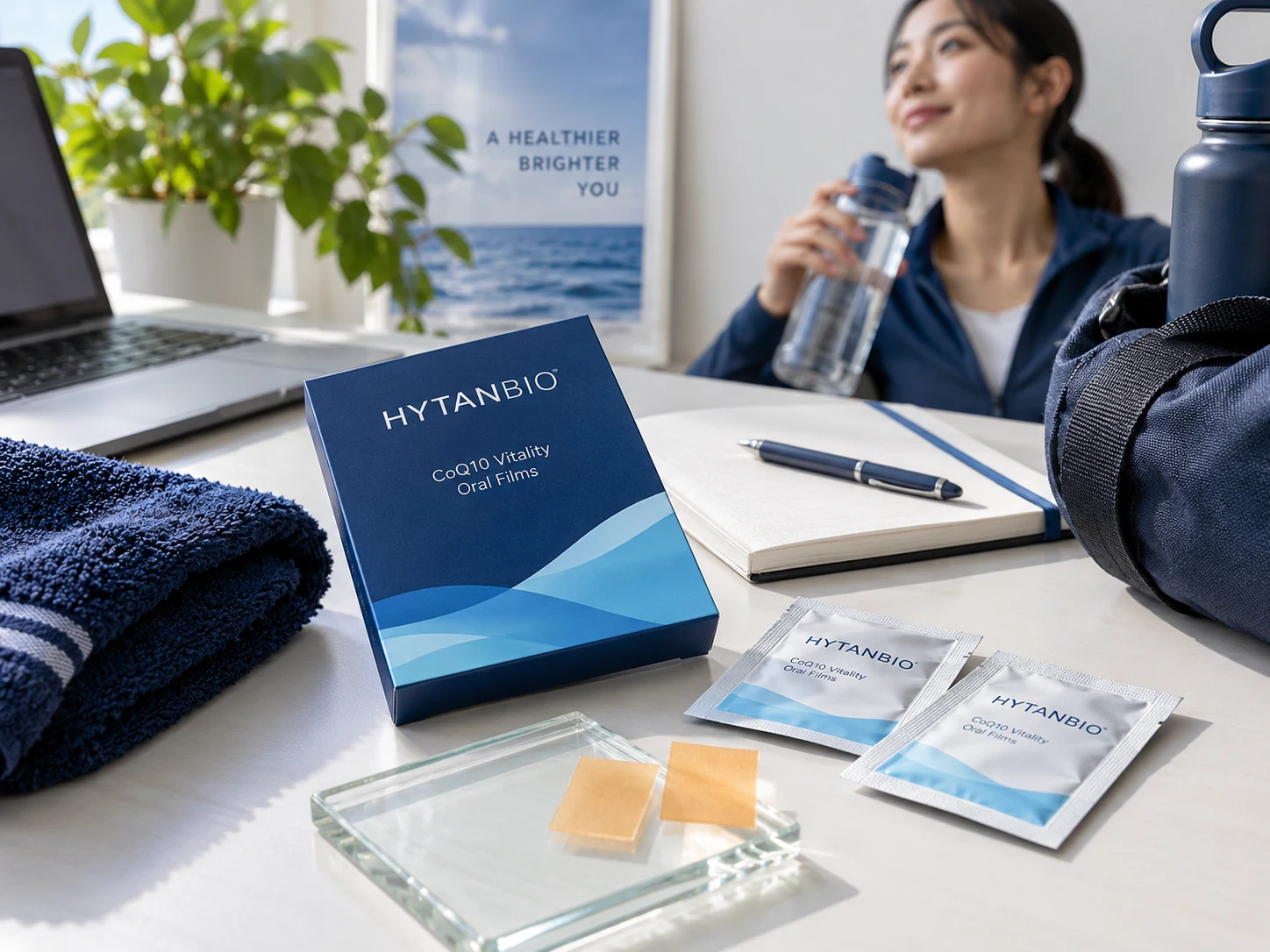 HYTANBIO CoQ10 Vitality Oral Films thin-film packaging concept