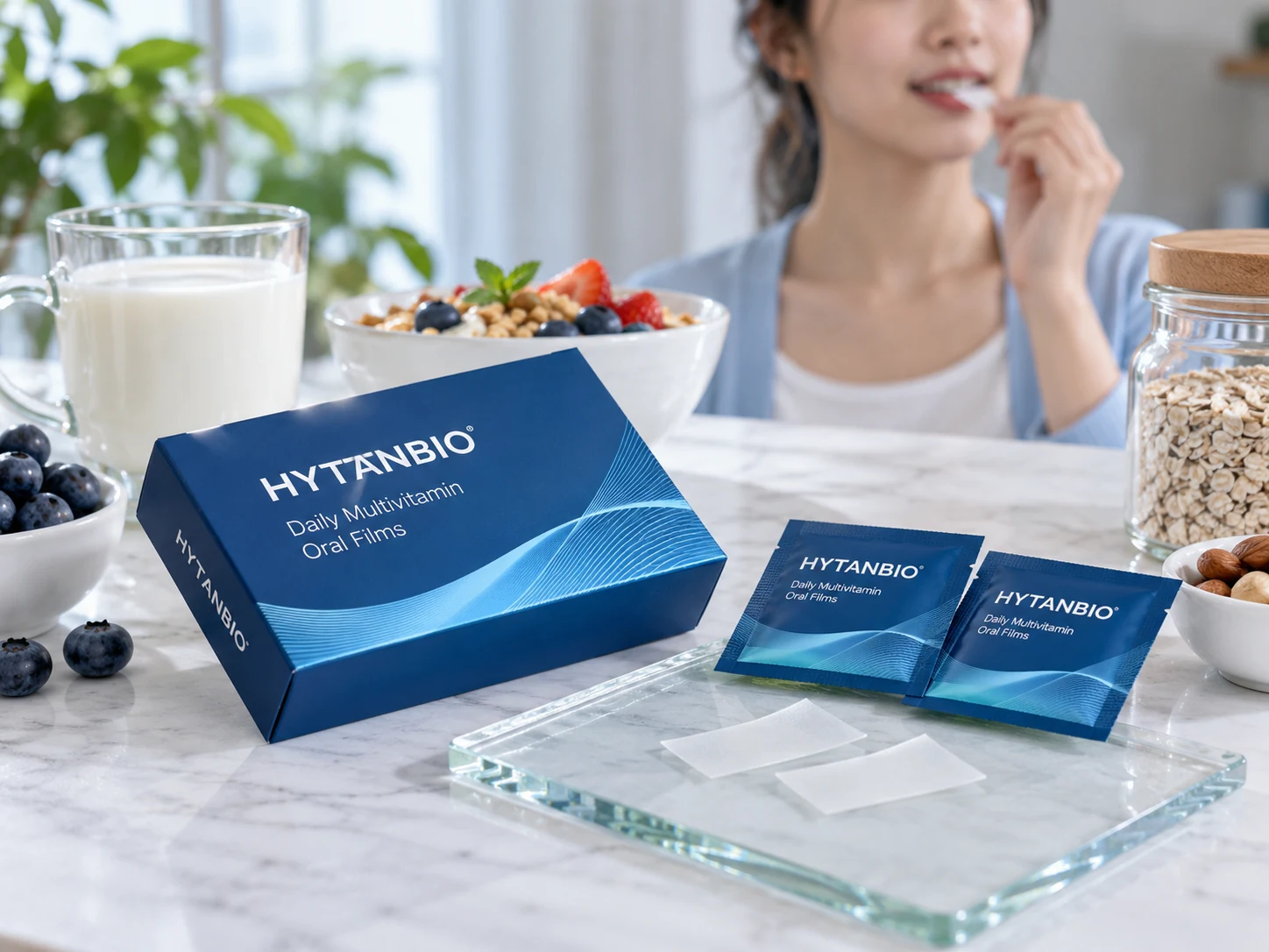 HYTANBIO Daily Multivitamin Oral Films thin-film packaging concept