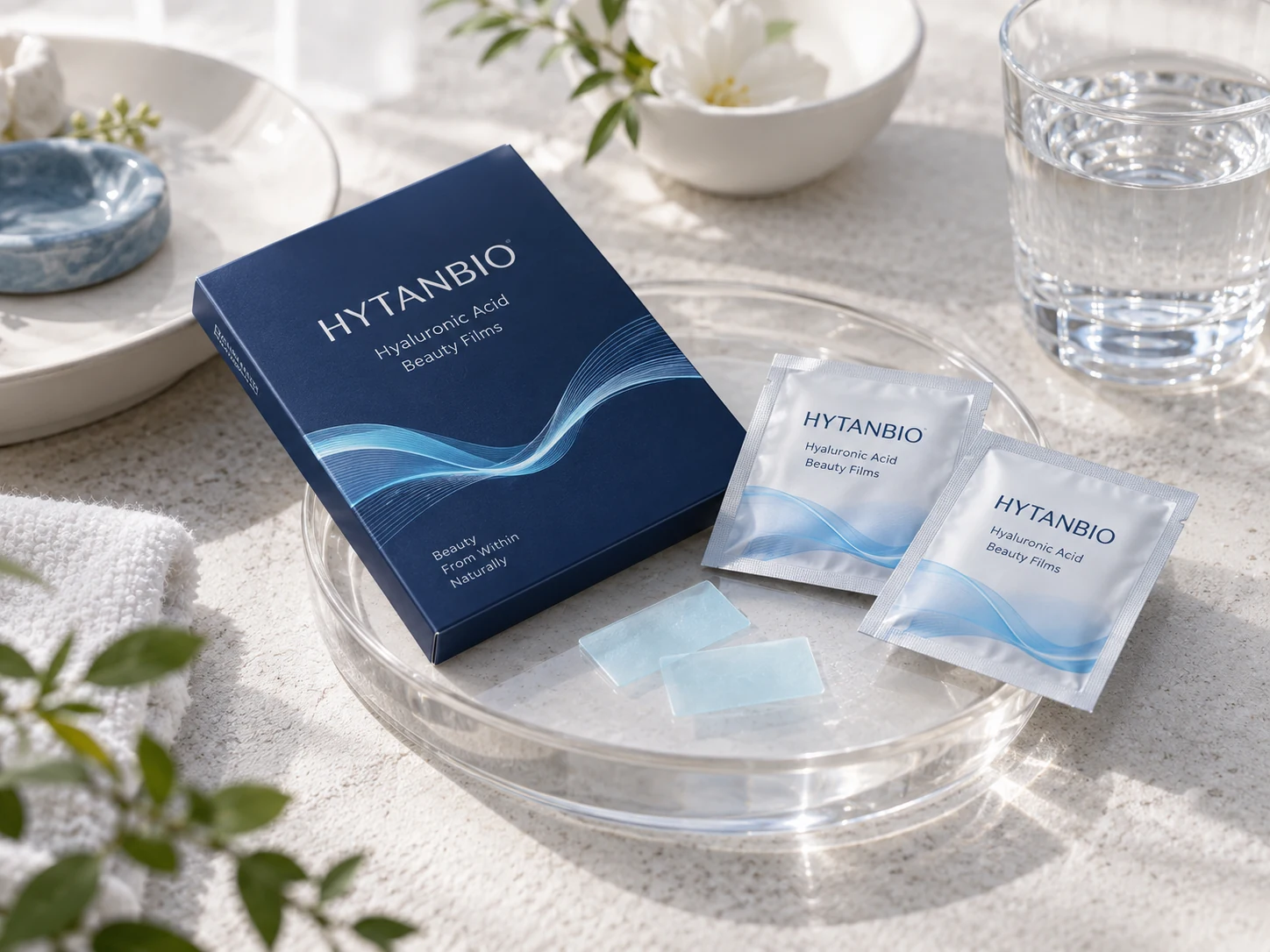 HYTANBIO Hyaluronic Acid Beauty Films thin-film packaging concept