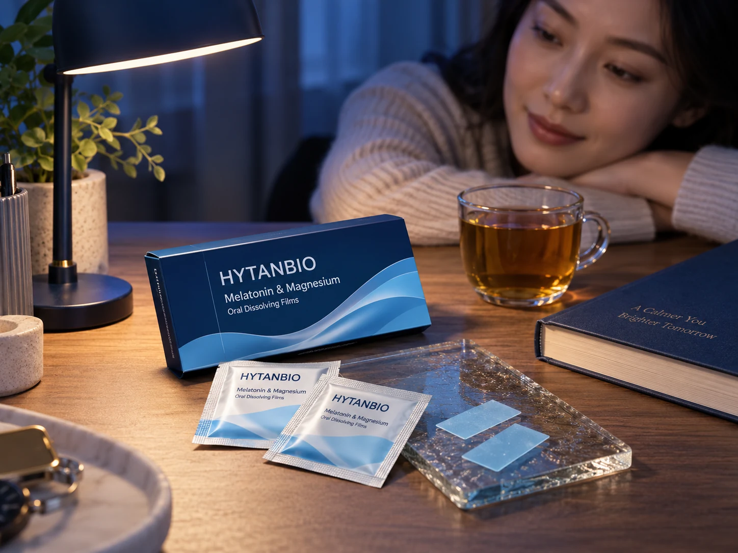 HYTANBIO Melatonin & Magnesium Films thin-film packaging concept