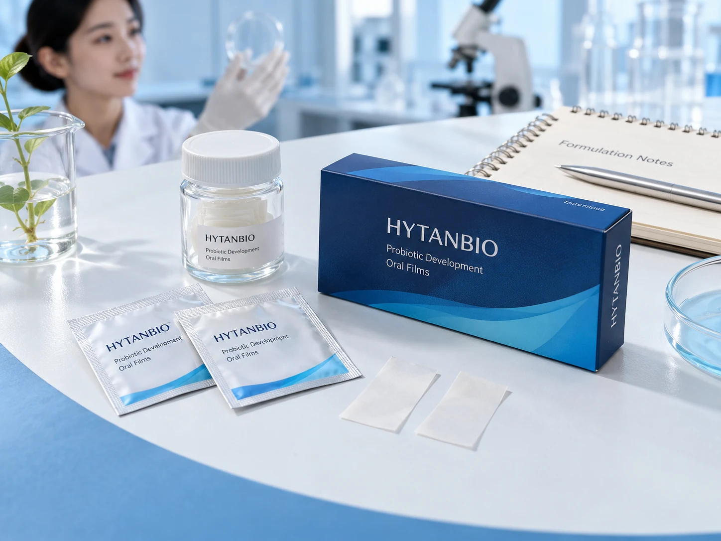 HYTANBIO Probiotic Development Oral Films thin-film packaging concept
