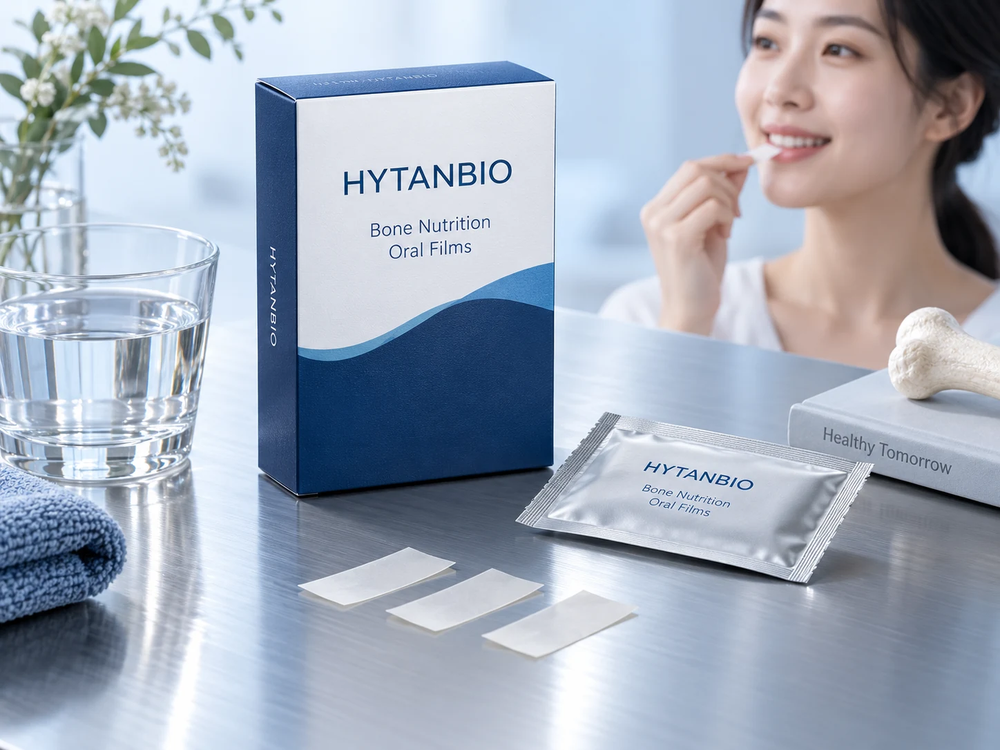 HYTANBIO Bone Nutrition Oral Films thin-film packaging concept