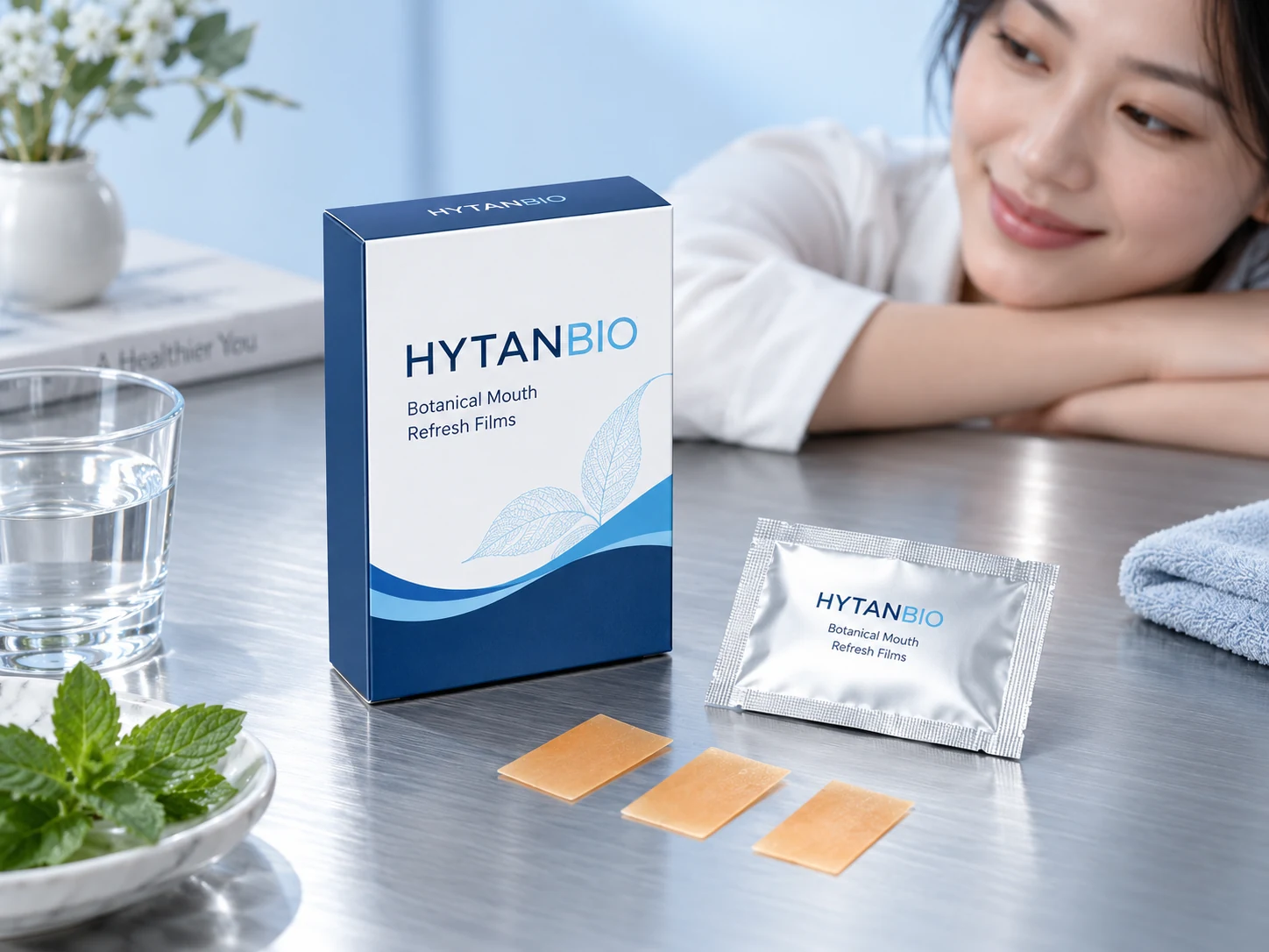 HYTANBIO Botanical Mouth Refresh Films thin-film packaging concept