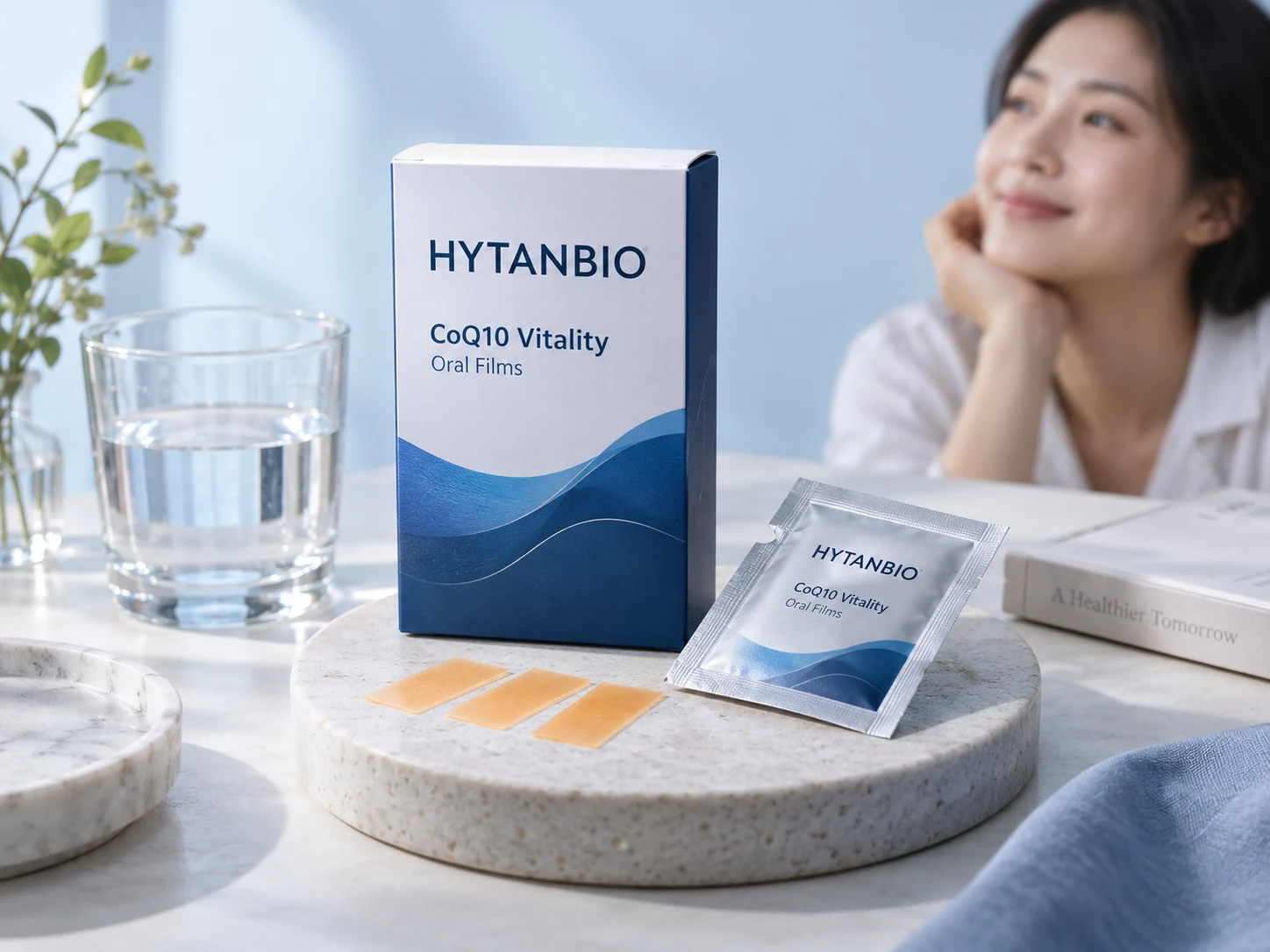 HYTANBIO CoQ10 Vitality Oral Films thin-film packaging concept