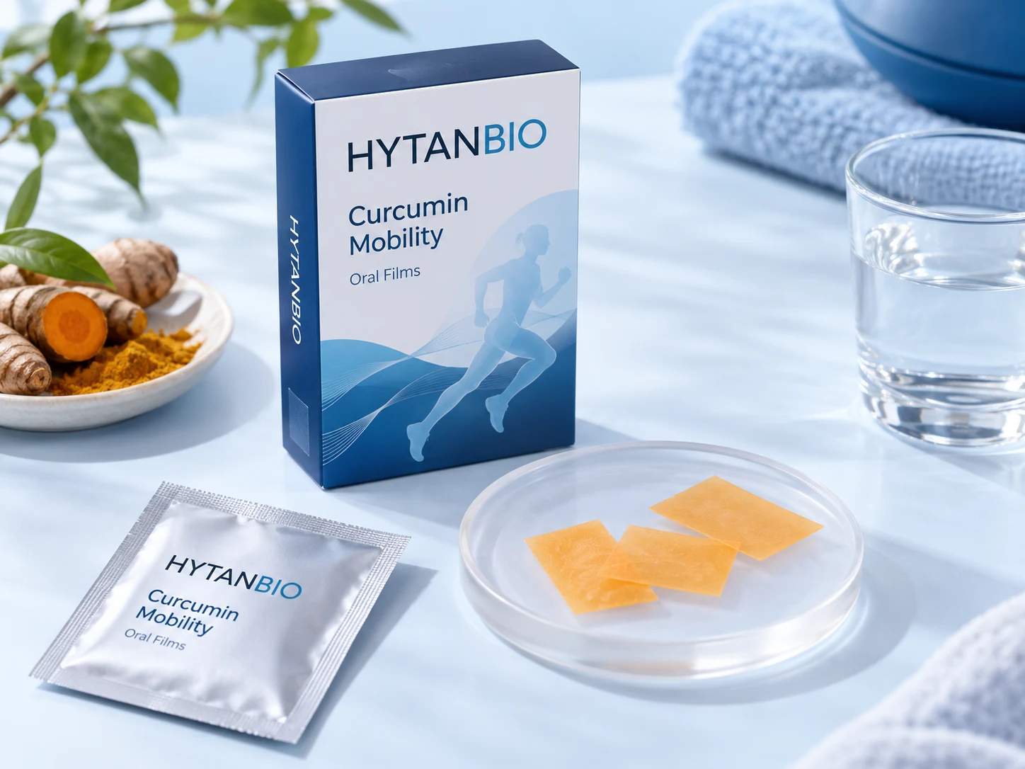 HYTANBIO Curcumin Mobility Oral Films thin-film packaging concept