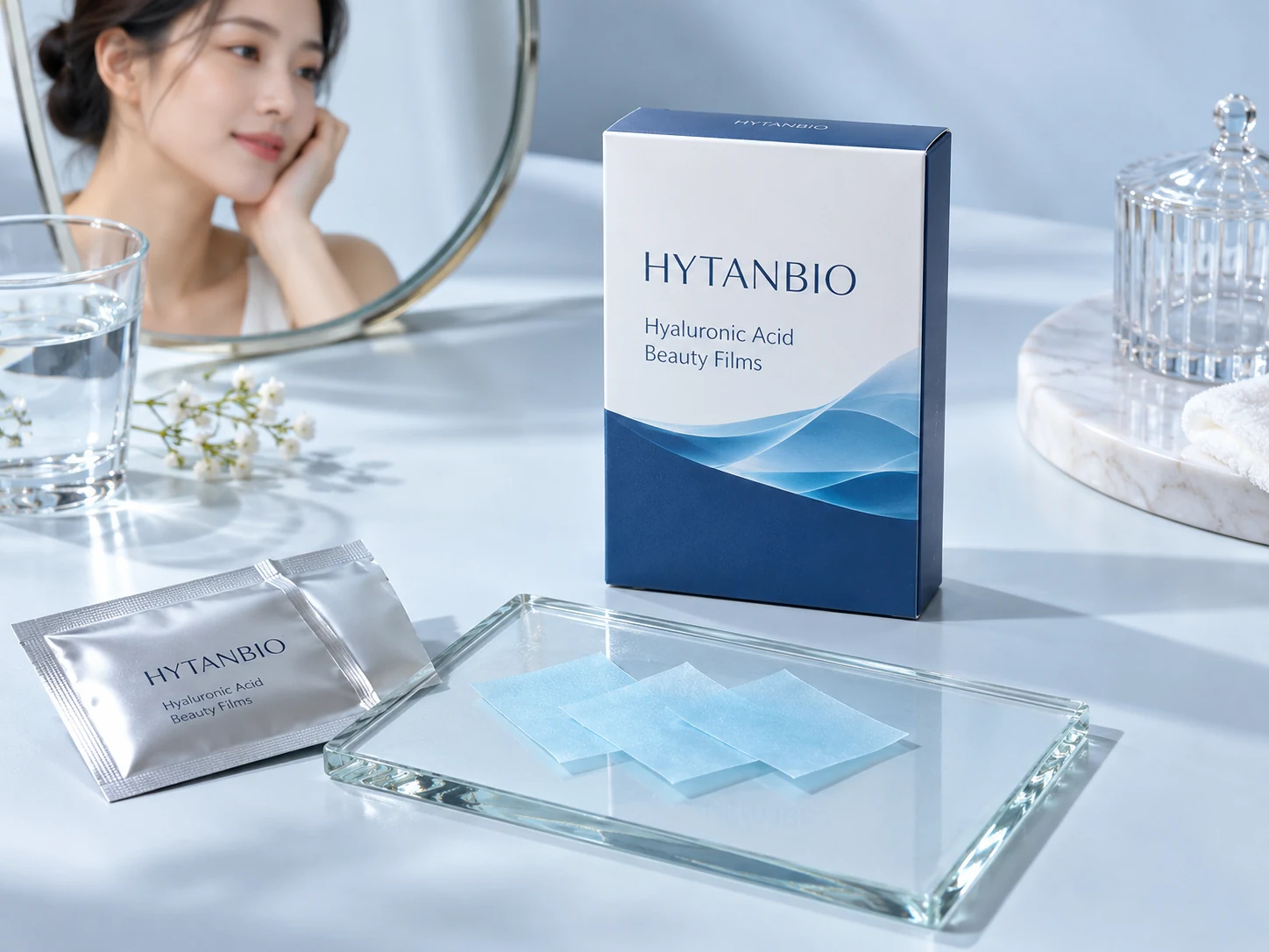 HYTANBIO Hyaluronic Acid Beauty Films thin-film packaging concept