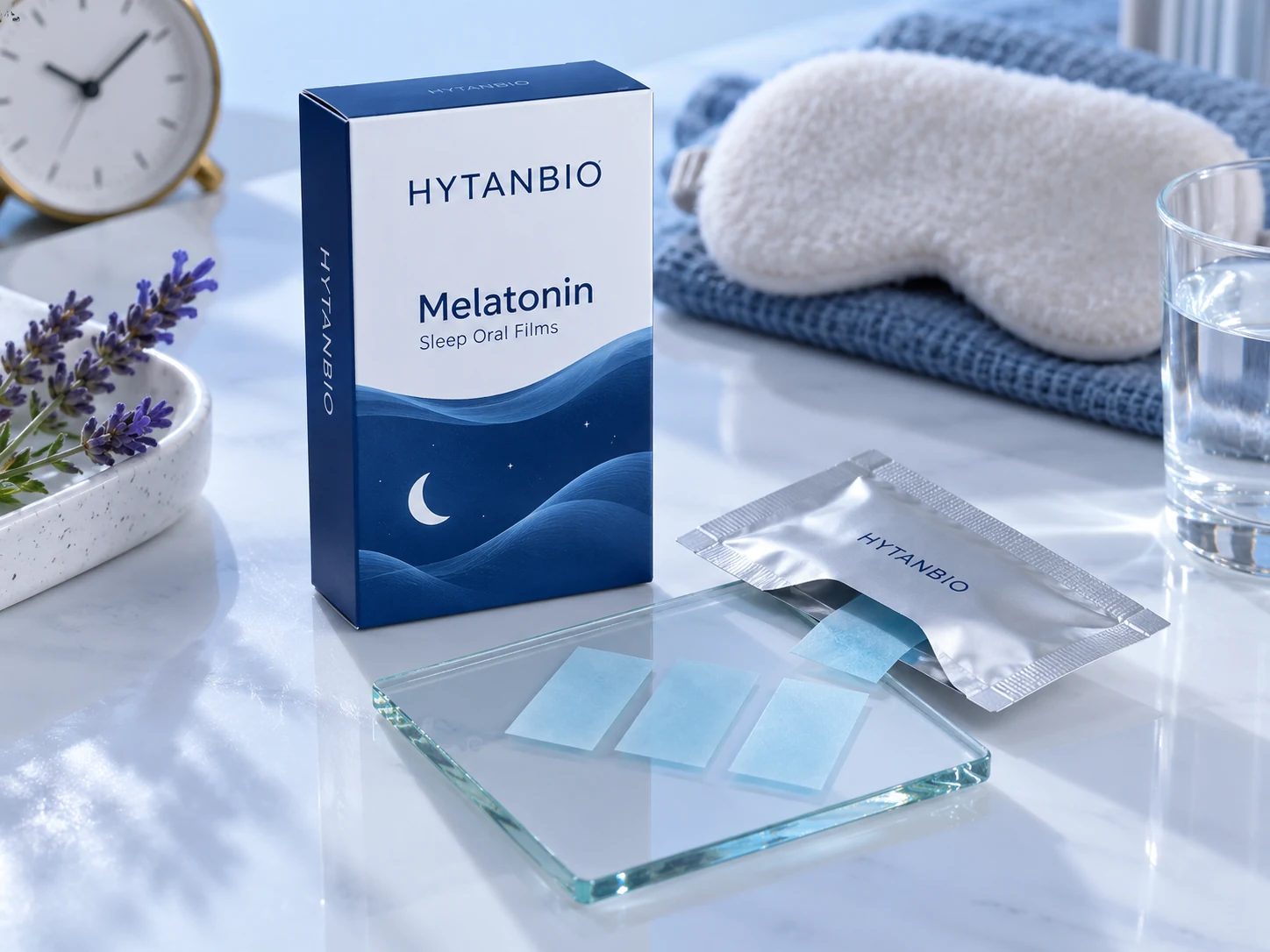 HYTANBIO Melatonin Sleep Oral Films thin-film packaging concept