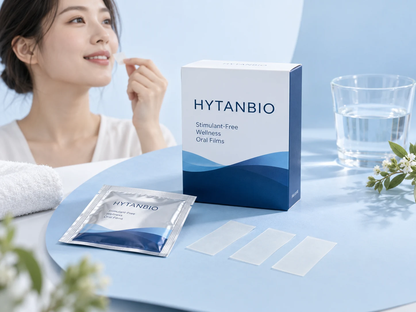 HYTANBIO Stimulant-Free Wellness Oral Films thin-film packaging concept