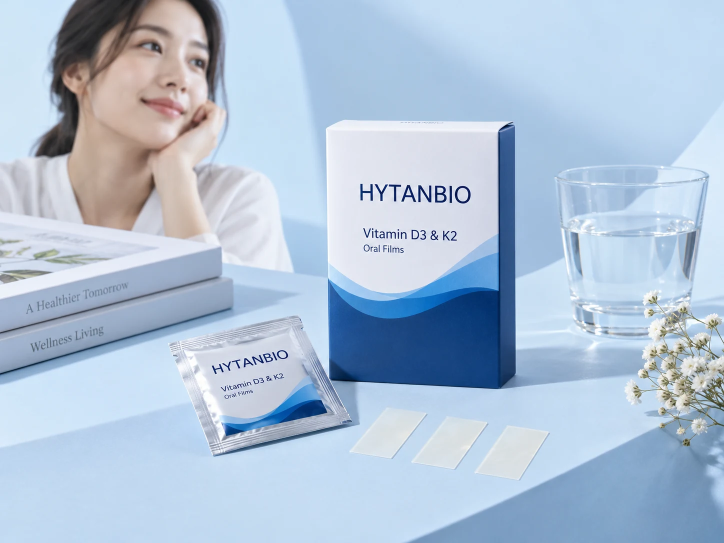 HYTANBIO Vitamin D3 & K2 Oral Films thin-film packaging concept
